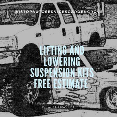 LIFTING AND LOWERING SUSPENSION KITS FREE ESTIMATE · Contact Us for More Info., and free estimate on Lift & Lowering Kits