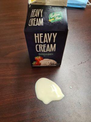 Spoiled heavy cream