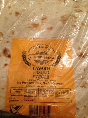 This is the BEST lavash you've ever had. They sell it at Arbat, has no preservatives, stays fresh and soft for weeks in ur fridge.