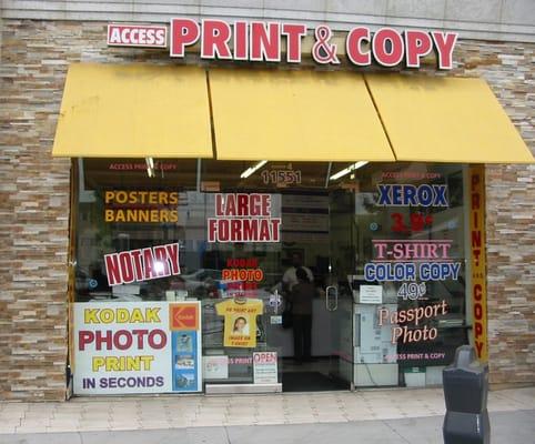 The Store Front of Access Print and Copy, Los Angeles