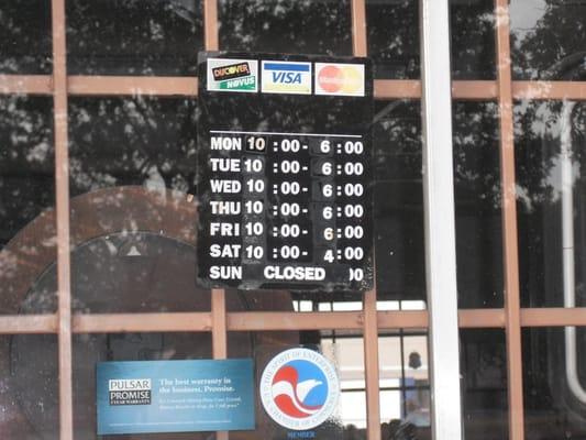 Posted hours, 17 Jan 2010