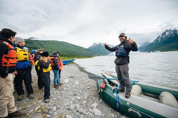 Rafting at Spencer Glacier