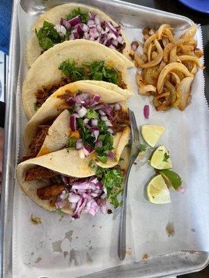 Birria Taco, Asada Taco, Tripa Taco, taco al Pastor Taco