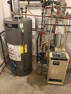 New boiler and water heater