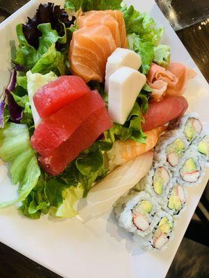 Sushi and Sashimi lunch plate $22.95