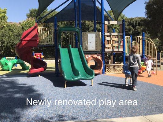 Newly renovated play area, June 2017