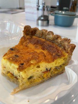 Corn, feta quiche - super tasty