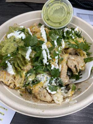 Chicken fajita bowl from Laredo Taco