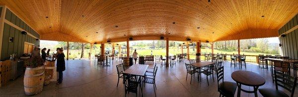 Open air tasting room