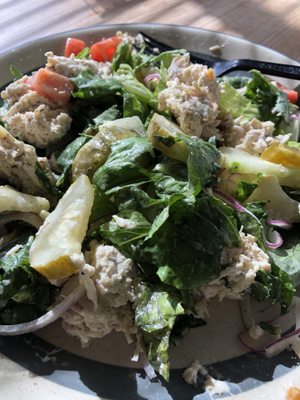 Garden Salad with chicken salad