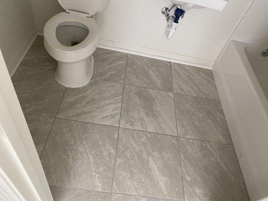 Don't you just love the tile. ADA compliant.