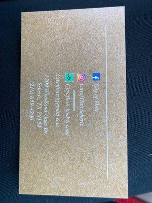 Business card (Back)