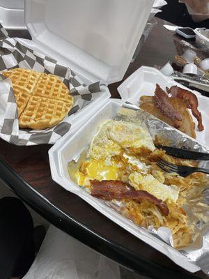 Waffle bacon meal was "bussin"