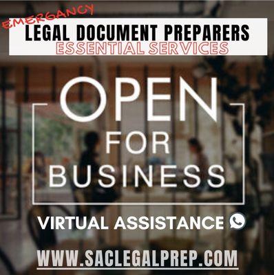 We are remaining open to provide essential legal services necessary to assist in compliance with legally mandated activities and limited eme