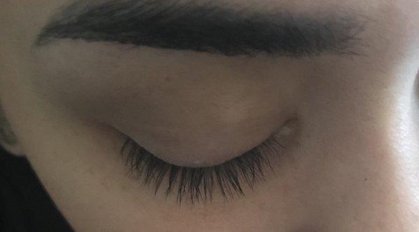 After: lashes were gently removed and cleaned.