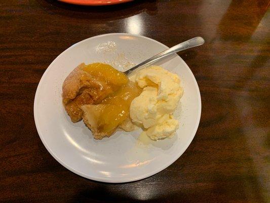 Peach Cobbler & Vanilla Ice Cream