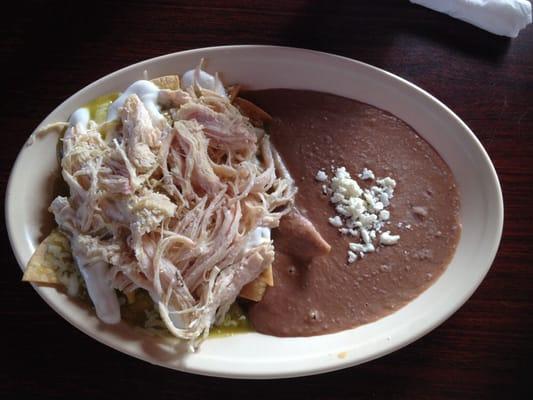 Chilaquiles con pollo