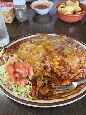 Chili relleno plate.