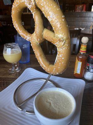 Pretzel and beer cheese