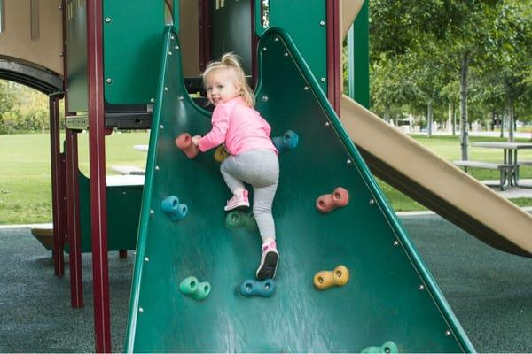 Great climbing areas. This one is on the structure marked for "2-5 year olds".