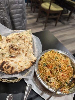 garlic naan briyani