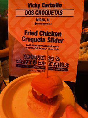 Dos Croquetas and their chicken Croqueta slider