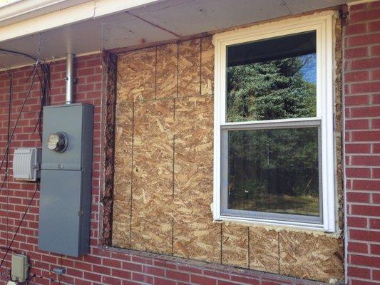 1958 Ranch removed a Bay Window replaced dbl hung April 2017