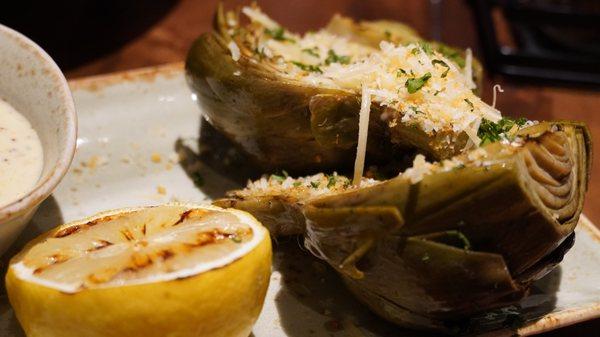 Roasted artichoke