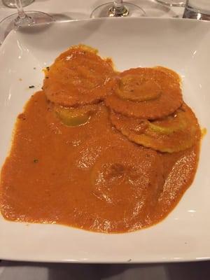 Crab Ravioli with Pink Sauce