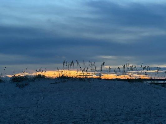 Sunset at the sand dunes