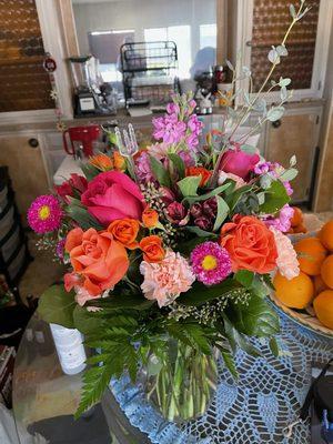 "Life of the Party" arrangement for my mom's 81st birthday.