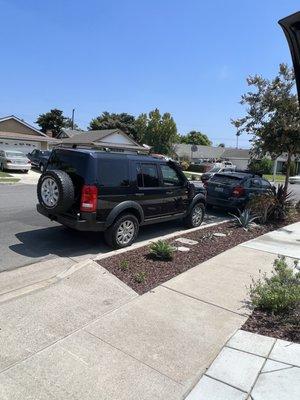 Repaired Land Rover.