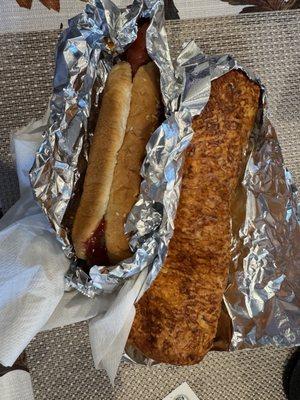 Hot dog & chicken bake