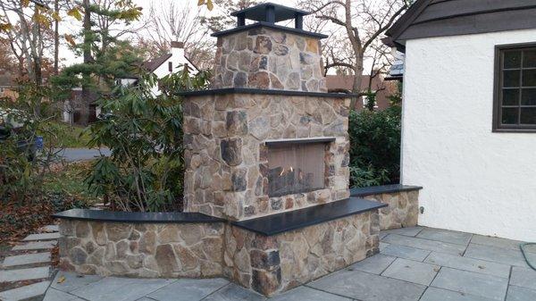 Let us build you a gorgeous outside fireplace and BBQ.