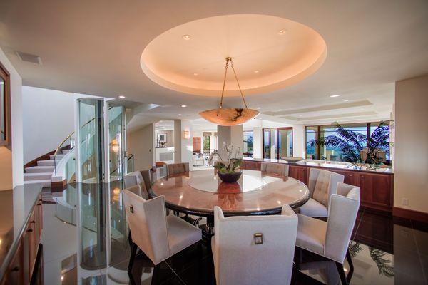 This dining table was already here at the house and Pacific Staging just updated the look with these nice chairs.