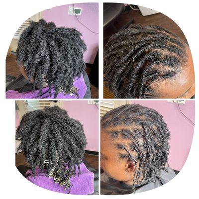 Dreadlocks shampoo, and re-twist