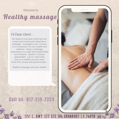 Healthy massage care your health!