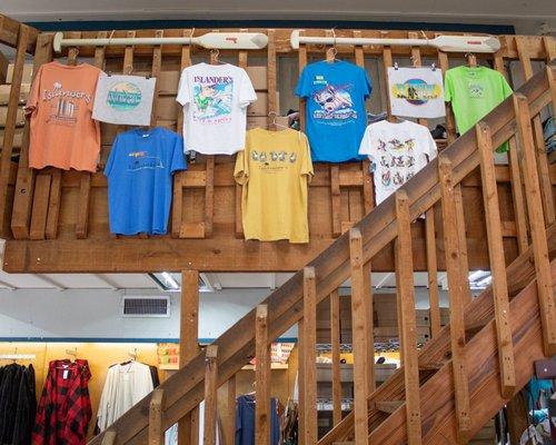 Legacy Islanders Island Pig tee shirts from the 1980s also on display.