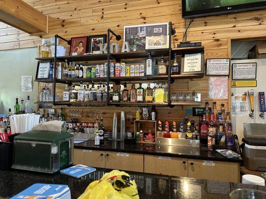 Well stocked bar