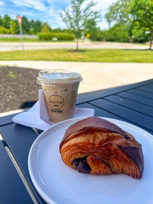 Chocolate Croissant & Cookie Butter Cold Foam over Cold Brew