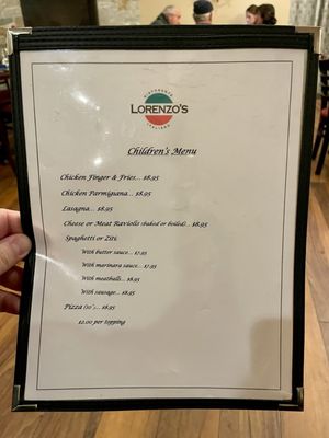 Children's Menu