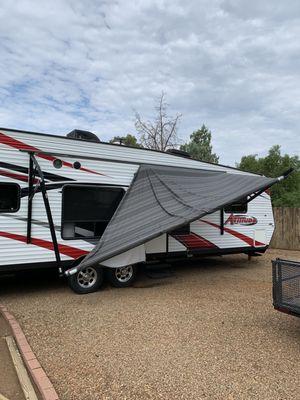 RV awning damage - BEFORE