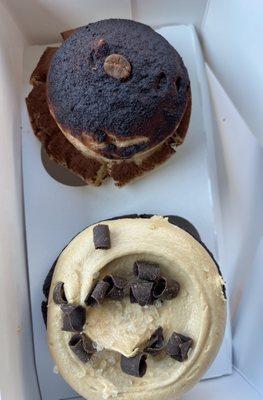 Salted Caramel Cupcake (bottom)  Tiramisu Cupcake  (top)