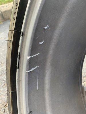 Damages to my rim brand new vehicle