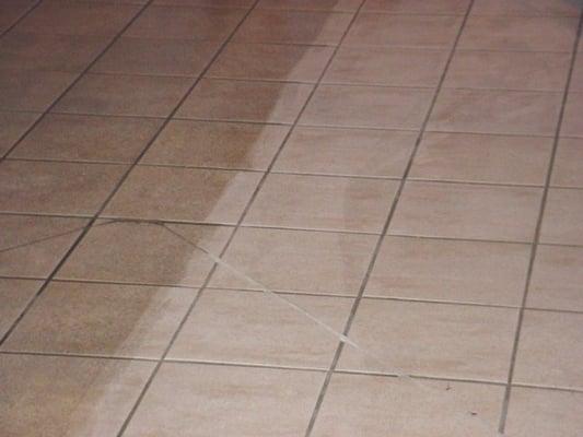 Tile, Tile and Grout Steam JET Cleaning and ScotchGard Sealing.