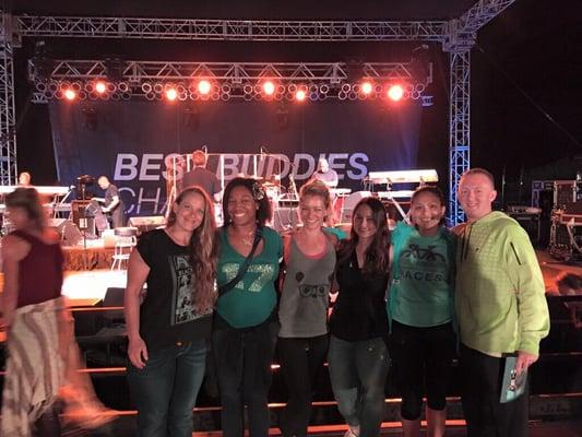 With fellow therapists at VIP party after the race. Best Buddies Challenge: Hurst Castle 2015