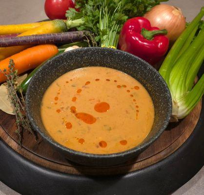 Thai peanut curry soup