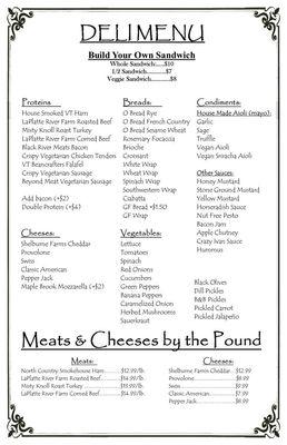 The Mill Market * Deli Menu Page 2 of 2