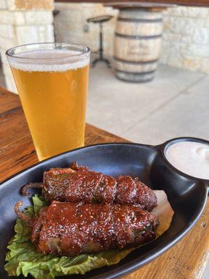 Brisket Stuffed Jalapeños Appetizer