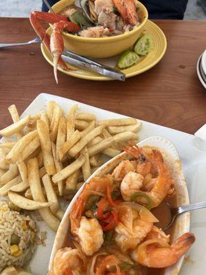 Shrimp Rancheros & Caldo de 7 Mares